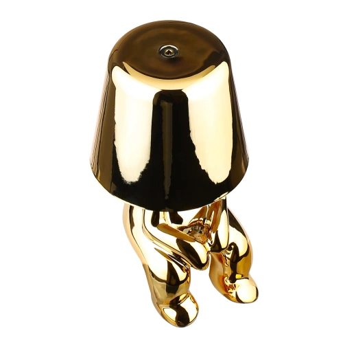 Nowoczesna lampa stołowa z dotykową obsługą | Lampka nocna z wbudowanym akumulatorem | HJA23-L-GOLD