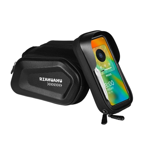 Torba na ramę rowerową | Dotykowe etui na telefon | Wodoszczelna sakwa rowerowa EVA | Organizer na rower 464-OPP