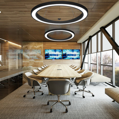 Lampa sufitowa wisząca LED 80W | okrągła | aluminium | CCD niemrugająca | Φ120x6 | LPL-004