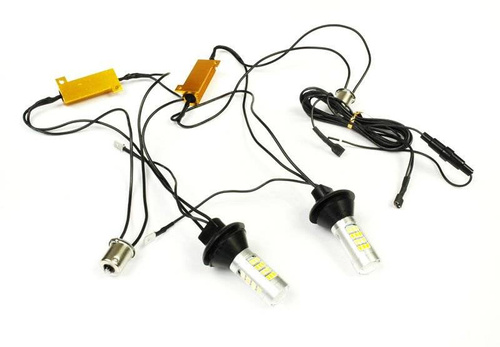 DRL 2w1 z kierunkowskazem | Żarówki 42 SMD 2323 | Światła LED do jazdy dziennej | AUTOMAT
