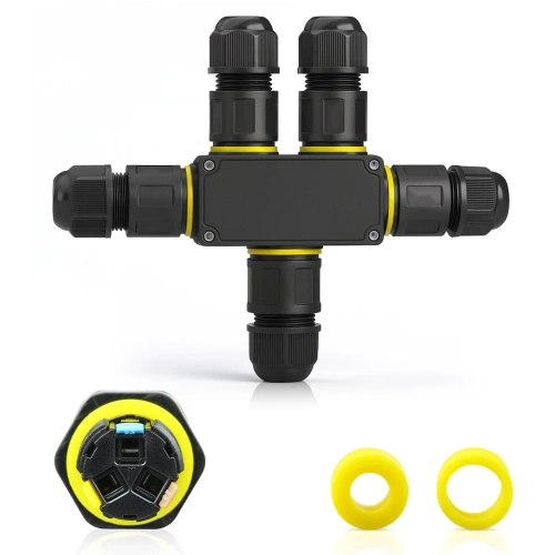 Hermetyczna mufa kablowa IP68 | Samozaciskowe złącze 3-pin 450V 24A do kabli 4–11 mm | M684-F