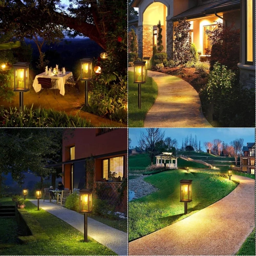2x Ogrodowa lampka solarna LED | Wbiajny słupek 60 cm | HK-115A