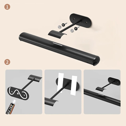 Lampka ścienna LED na akumulator | Oświetlenie bezprzewodowe mocowane na magnes | Regulowana barwa i jasność | WML-L22