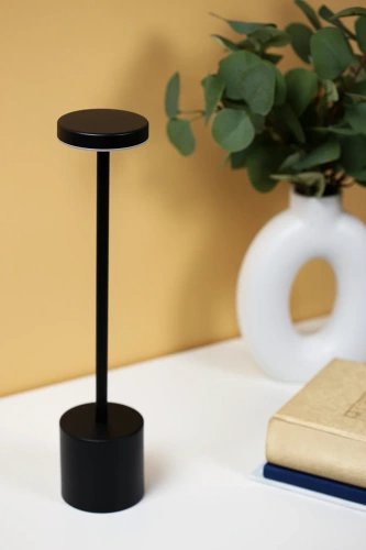 Lampka stołowa LED | Nowoczesna lampka nocna w wbudowanym akumulatorem | HJA21-BLACK