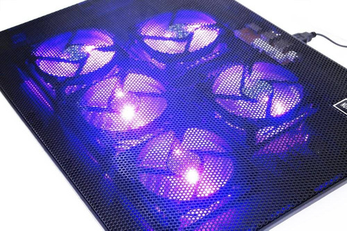 Podstawka chłodząca pod laptopa 12-17" | 5 wentylatorów | USB HUB | LED | V5
