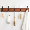 Drewniany wieszak na kurtki, ubrania | Wieszak ścienny do przedpokoju | Wieszak z 16 haczykami | HG-80CM-WOOD