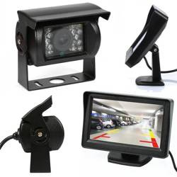 2w1 | PZ703 PZ470 | Zestaw - kamera cofania 18IR 12-24V z monitorem 4,3" LCD TFT na nóżce