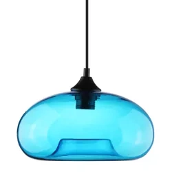 Nowoczesna szklana lampa wisząca | Niebieska | GB-D28-BLue