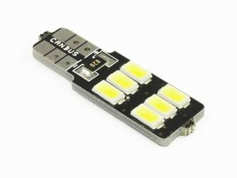 Żarówka samochodowa LED W5W T10 6 SMD 5630 CAN BUS jednostronna