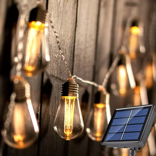 Girlanda solarna LED, lampa ogrodowa wbijana | 20 żarówek LED | 6 metrów | SDC-S20LED-6M
