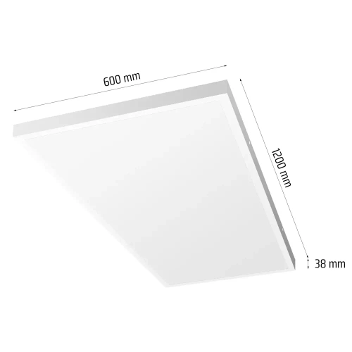Panel sufitowy LED | Natynkowy plafon 120x60cm | 120W, 12000lm | biały