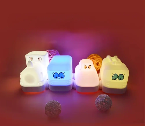 Lampka nocna LED RGB | Silkonowa lampka dziecięca 9 kolorów | JL-601