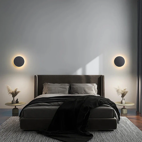 Kinkiet LED | Lampa ścienna ⌀13 cm | Nowoczesna okrągła lampa | BD20-13CM-B