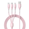 Kabel USB z trzema końcówkami do ładowania | B2-3in1-pink