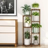 Drewniany kwietnik na doniczki | Stojak na rośliny | Regał na kwiaty | NZ238-BAMBOO