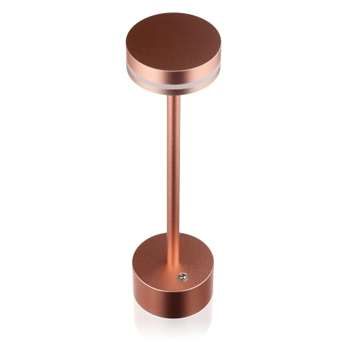 Lampka stołowa LED | Nowoczesna lampka nocna w wbudowanym akumulatorem | ATL08-COPPER