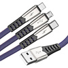 3w1 1M | Wzmacniany kabel USB do telefonu 3w1 - Micro USB, Type-C, Lightning (iPhone) | UC-009