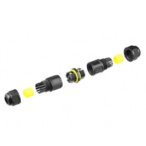 Hermetyczna mufa kablowa IP68 | Złącze śrubowe 3-pin 450V 17,5A do kabli 3–9 mm | M682-B