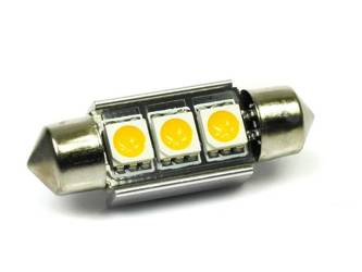 WW Żarówka samochodowa LED C5W 3 SMD 5050 CAN BUS Biała ciepła