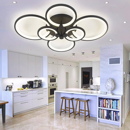 Wieloczęściowa Nowoczesna lampa wisząca | LED | Czarna | RLG-C72W-B