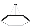 Lampa sufitowa wisząca LED 120W | heksagon pełny | aluminium | CCD niemrugająca | Φ120x6 | LPL-003
