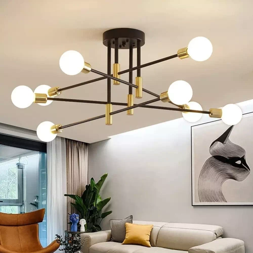 Nowoczesna lampa sufitowa | Wiele źródeł światła | RLH-80S-W