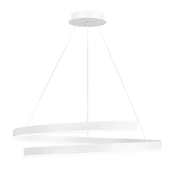 Nowoczesna lampa wisząca 50 cm | Spiralna lampa LED 50W | RLO-50CM-50W-W