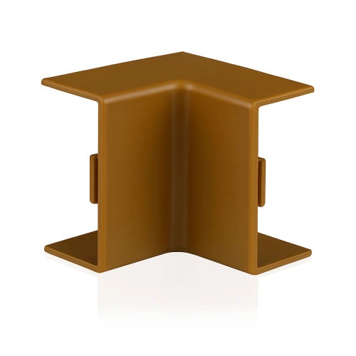 Wewnętrzny łącznik kątowy 40×20 mm | Brązowa maskownica narożna do kabli | CDT-04-Brown