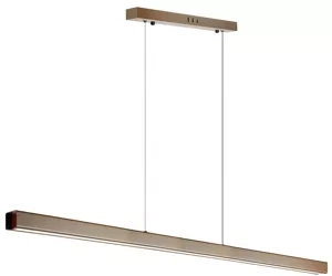 Nowoczesna prostokątna lampa wisząca | sterowanie pilotem | LED | brązowa | SX41-120CM-48W-BR