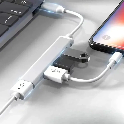 Rozdzielacz USB-C na 4x USB-A | adapter, rozgałęźnik typ C 4w1 | HUB