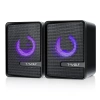 Głośniki komputerowe gamingowe stereo | 6 W | USB, 3,5 mm | T-Wolf S3 RGB | S2