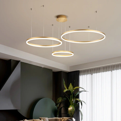 Wieloczęściowa Nowoczesna lampa wisząca | LED | Złota | RLK-C03-69W-G