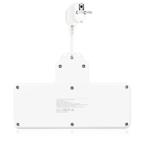 Listwa zasilająca z 4 gniazdami Schuko 45° z USB-A, USB-C PD 20 W i Lightning |  BGS-A+C+L-W