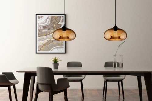 Nowoczesna szklana lampa wisząca | Brązowa | GB-D28-BR