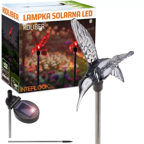 Ogrodowa lampa solarna LED Koliber | 66 cm, 600 mAh | FLD-41