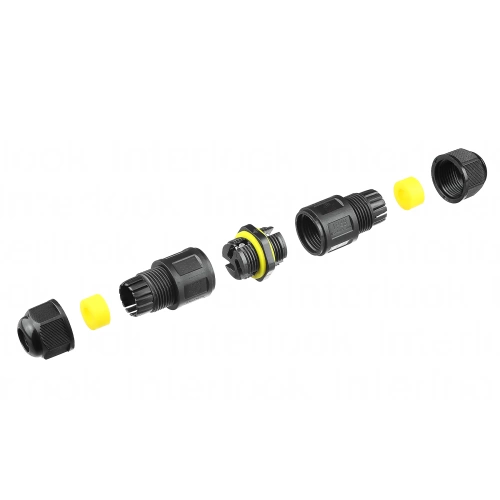 Hermetyczna mufa kablowa IP68 | Złącze śrubowe 3-pin 450V 24A do kabli 4–11 mm | M684-B