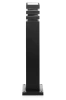 Lampa ogrodowa stojąca, słupek kwadratowy aluminiowy, czarny mat 60cm | Zasilanie 230V, gniazdo E27 | LLS-60CM