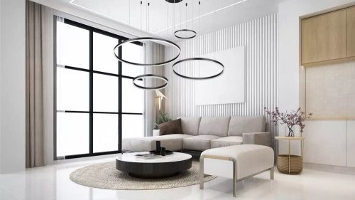 Wieloczęściowa Nowoczesna lampa wisząca | LED | Czarna | RLK-C04-120W-B