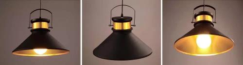 styl retro | loft | Lampa sufitowa złota