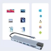 Rozdzielacz USB-C na 2x USB-A + 2x USB-C + kart SD + TF + HDMI + LAN | adapter, rozgałęźnik typ C 8w1 | HUB