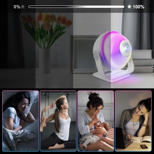 Projektor gwiazd | Lampka nocna RGB z wbudowanym głośnikiem | XTY01-WHITE