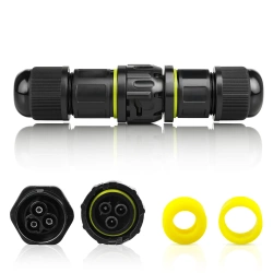 Hermetyczna mufa kablowa IP68 | Szybkozłącze + złącze śrubowe 3-pin 450V 17,5A do kabli 3–9 mm | M682-C