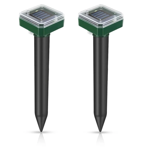 Odstraszacz zwierząt wbijany | Zasilanie solarne | 2 Szt. | YSJ-1265-BLACK