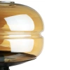 Stylowa lampka nocna z szklanym kloszem | Nowoczesna szklana lampka stołowa | BH-233-BROWN