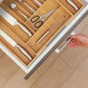 Organizer na sztućce | Bambusowy, regulowany wkład XXL do szuflady z 9 przegródkami  | KBT-G944