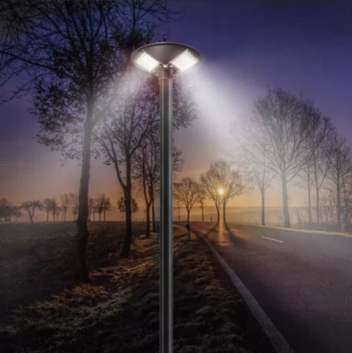 Uliczna latarnia, lampa solarna LED UFO | 1000W, 12Ah, IP65, 672 LED SMD5730 | duży panel słoneczny 6V/15W | Pilot | LDT-B840