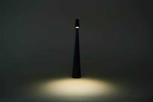 Bezprzewodowa lampka nocna z wbudowanym akumulatorem | Lampka z dotykowym sterowaniem | HMS-355-BLACK| Lampa stołowa 33,5cm