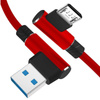 Micro-USB 1M | Kątowy kabel USB do ładowania telefonu | Quick Charge 3.0 2.4A | AM30