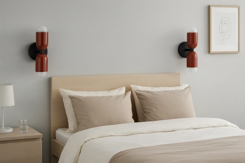 Stylowa lampa ścienna LED E27 | Designerski kinkiet do salonu lub sypialni | YG-W008-R+R