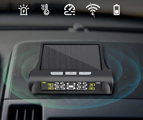 Bezprzewodowy system TPMS | 4 czujniki ciśnienia powietrza w oponach oraz temperatury opon | T1W-AA